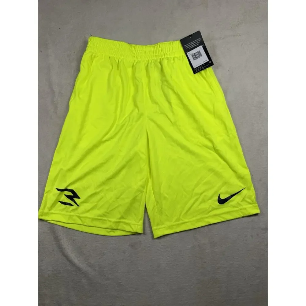 Nike 3BRAND Russell Wilson Boys L Dri-FIT Mesh Shorts Volt Neon Large NWT